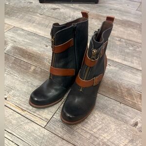 Black and Brown Women's Ankle Boots